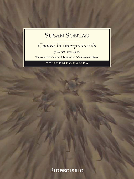 Detalles del título Contra la interpretación y otros ensayos de Susan Sontag - Lista de espera